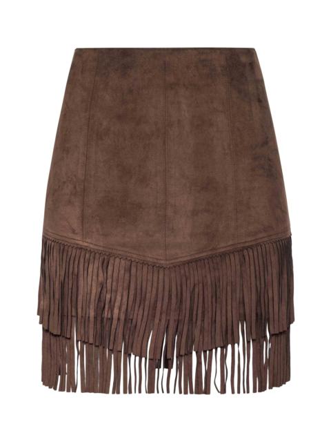 L'AGENCE Lyle Vegan Suede Mini Skirt