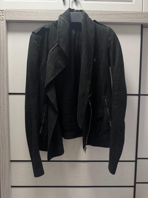 Rick Owens Rick Owens biker suede leather jacket