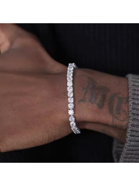 Other Designers 5mm + 17 cm Iced out Bracelet Jewelry Casual Chain Cuff