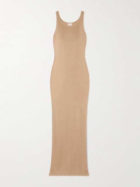 SAINT LAURENT Ribbed-knit Maxi Dress