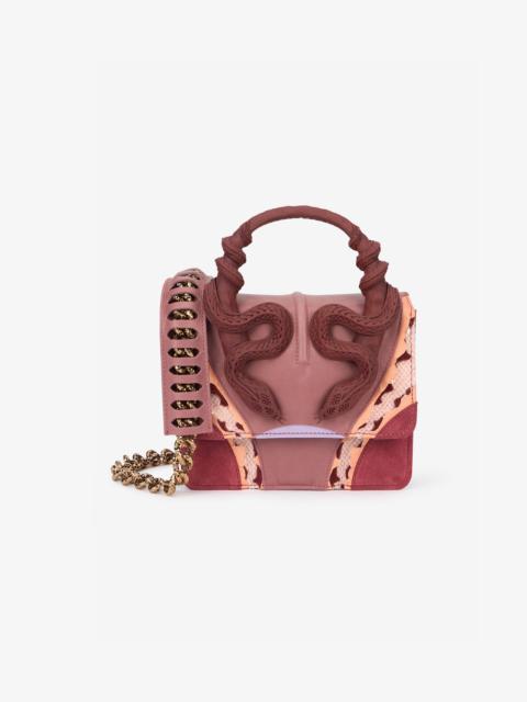 Roberto Cavalli Small Pink Bag With Snakes