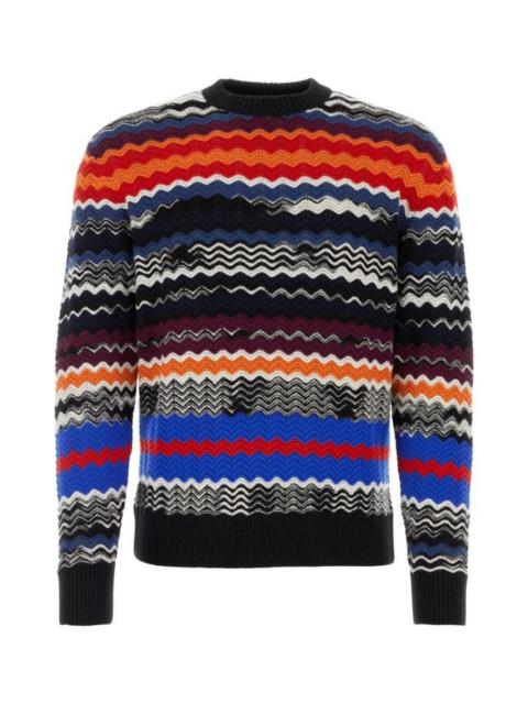 Missoni Man Embroidered Stretch Wool Blend Sweater