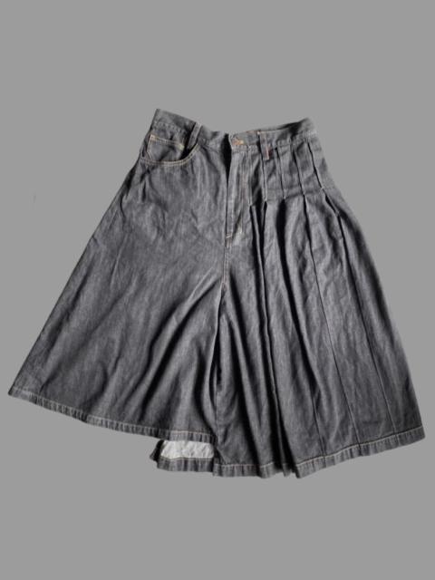 Yohji Yamamoto Y’s Half Pleated Denim Skirt