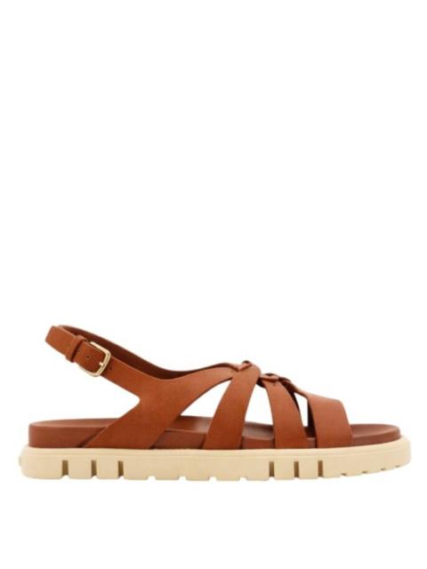 FERRAGAMO Ferragamo Gancini Ornament Flat Sandals, Size 7