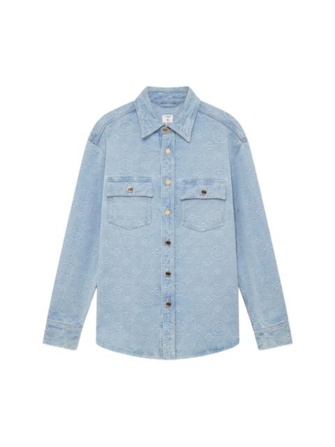 CASABLANCA MONOGRAM-EMBROIDERED SHIRT
