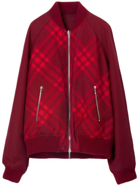 Burberry reversible check-print bomber jacket