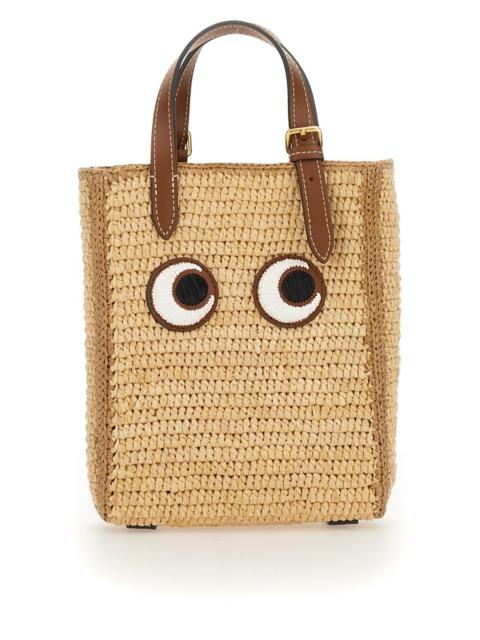 Anya Hindmarch BORSA TOTE EYES IN RAFIA