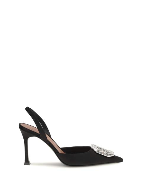 Amina Muaddi Amina Muaddi Women Camelia Satin Slingback Pumps