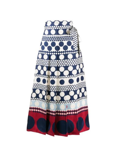 Valentino Valentino Garavani Stripe And Dot Skirt
