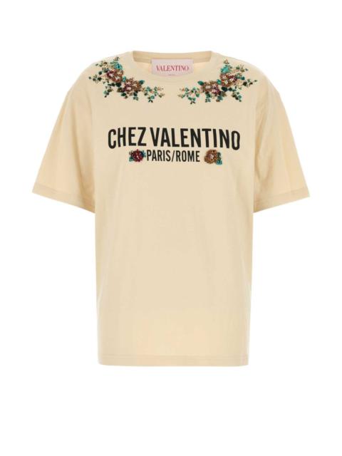 Valentino Valentino Garavani Women Cream Cotton T-Shirt
