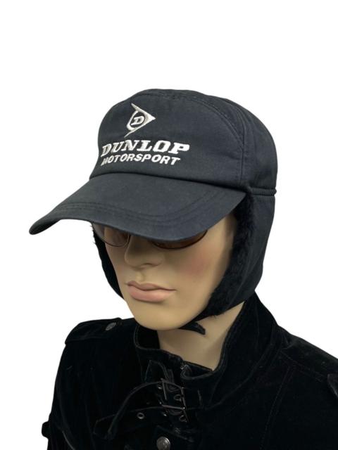 Other Designers 90’s DUNLOP MOTORSPORTS 7 Panel Fur Ear Flap Hat 💥