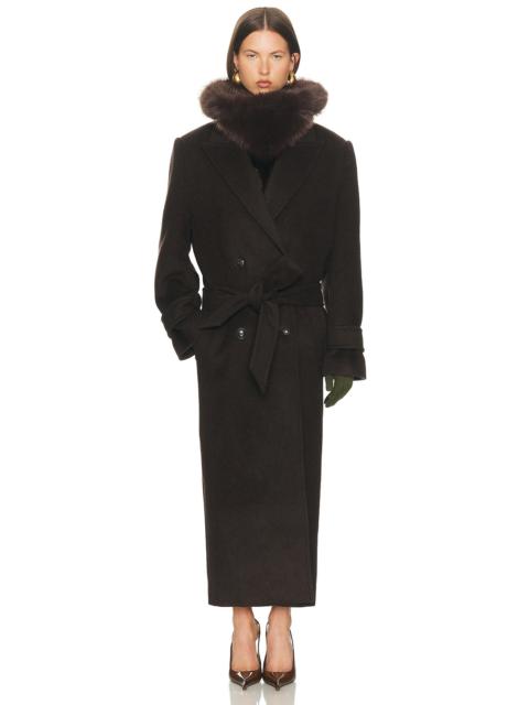 HELSA Bold Shoulder Long Coat