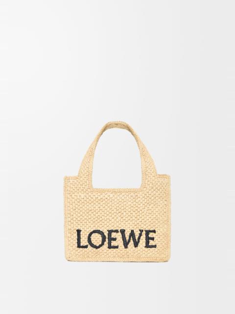 Loewe Mini LOEWE Font Tote in raffia