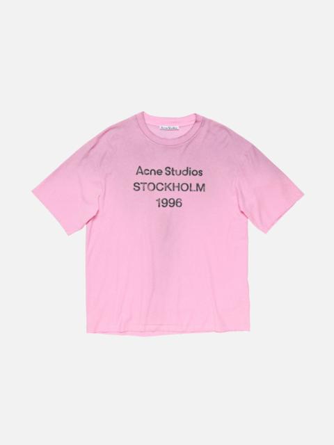Acne Studios Logo t-shirt - Relaxed fit - Cotton candy pink