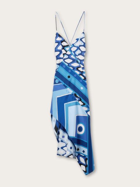 PUCCI VIVARA PRINT LONG SILK DRESS