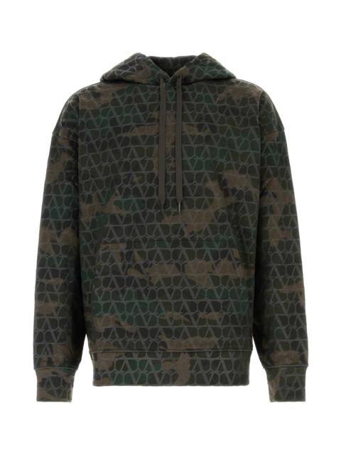 Valentino Printed Cotton Blend Oversize Sweatshirt