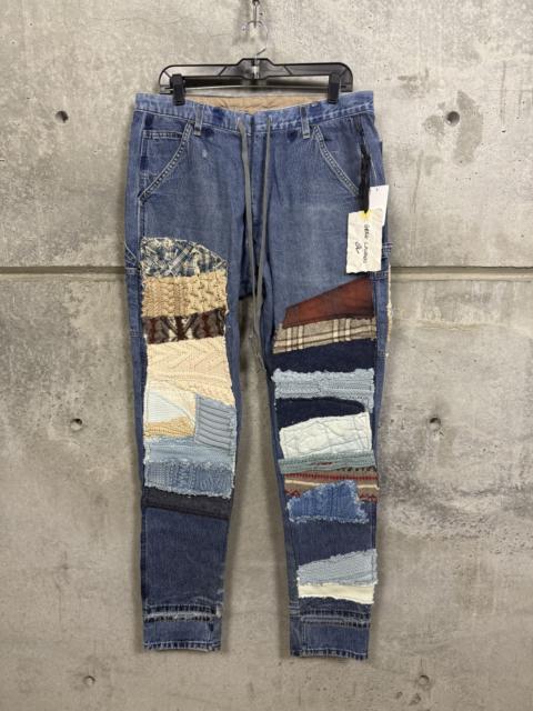 Greg Lauren $1425 Greg Lauren Denim Sweater 34 Lounge Pants
