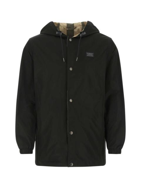 Burberry Men Black Polyester Reversibile K-Way