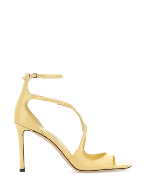 JIMMY CHOO Yellow leather Azia 95 sandals