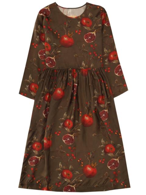 UMA WANG ALEXA MIDI DRESS WITH PRINT