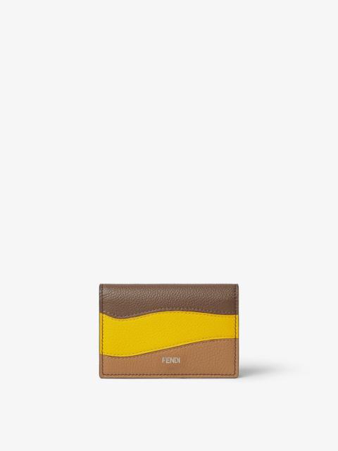FENDI Colorblock Card Case Multicolor inlaid leather card case