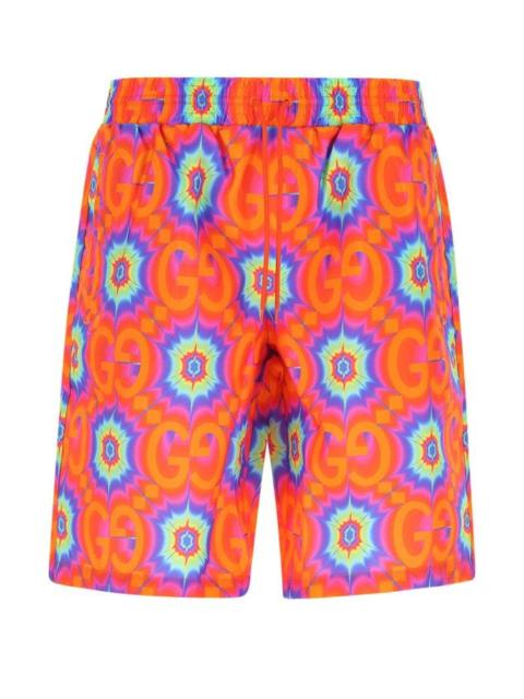 Gucci Man Printed Nylon Swimming Shorts