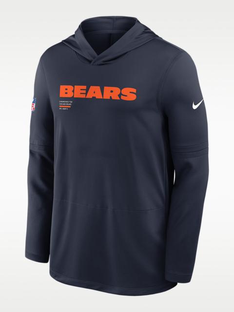 Nike Chicago Bears Pure Fury Sideline Men's Nike Dri-FIT NFL Long-Sleeve Hooded Top