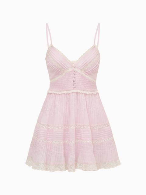 LoveShackFancy Krista Lace-Trimmed Cotton Mini Dress