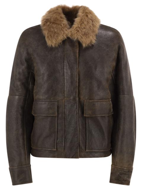 Brunello Cucinelli Brunello Cucinelli Women Sheepskin Jacket With Fur Collar