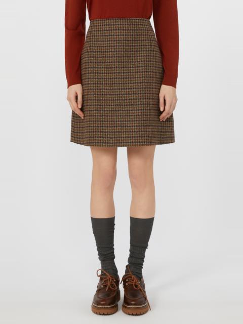 WEEKEND Max Mara Weekend Max Mara Vata Plaid Wool Blend Skirt in Wine Coloured at Nordstrom