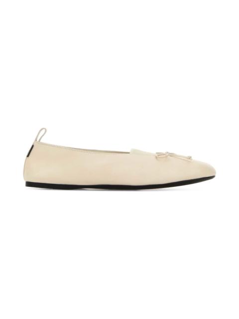 Miu Miu Ivory Nappa Ballerinas