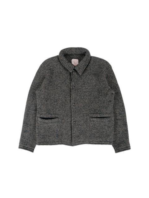 NICENESS B.Ben Wool Chambray Beach Knit Jacket Navy/Gray