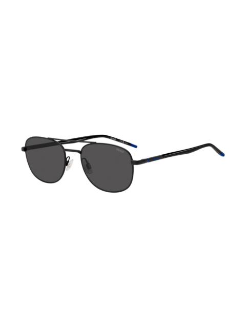 HUGO TUBULAR-TEMPLE SUNGLASSES IN BLACK