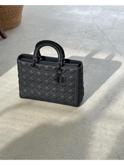 Dior Lady Bag Ultra Matte Cannage Calfskin Black