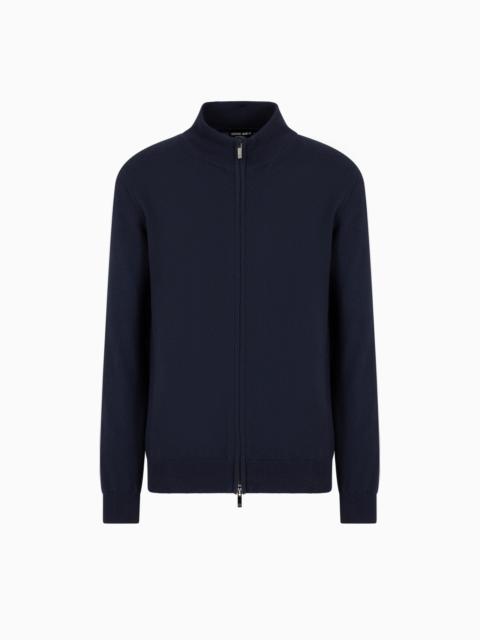 GIORGIO ARMANI Zipped cardigan in cashmere