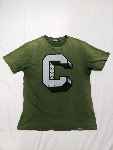 Other Designers Vintage Sunfaded Carhartt Wip Logo Graphic Green T-Shirt