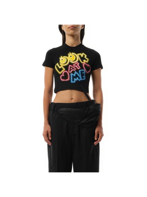 doublet English Fan-Service Neon Paint T-Shirt in Black