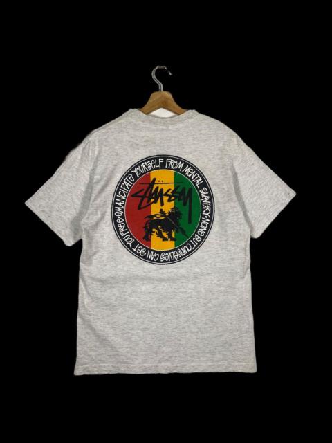 Vintage 90s Stussy Rasta L Size Grey Colour Single Stitch