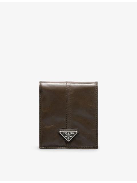 Prada Brand-Plaque Leather Wallet