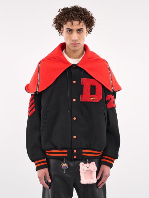 doublet Petal Mouth Hooded Varsity Jacket