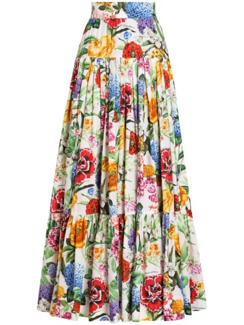 Dolce & Gabbana floral-print maxi skirt