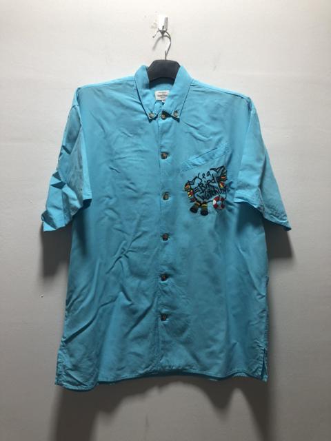Other Designers Jean Charles De Castelbajac - JC CASTELBAJAC Shirt Rayon Japan Sea Bird Watching