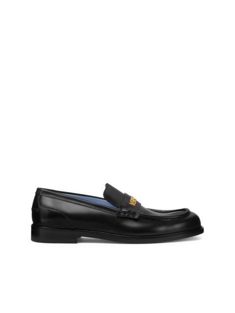 VERSACE leather loafers
