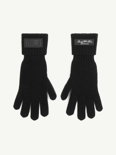 MM6 Maison Margiela Wool-blend knit gloves