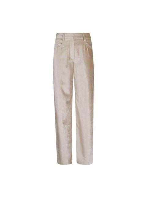 Brunello Cucinelli Brunello Cucinelli Pink Beige Straight-Leg Trousers