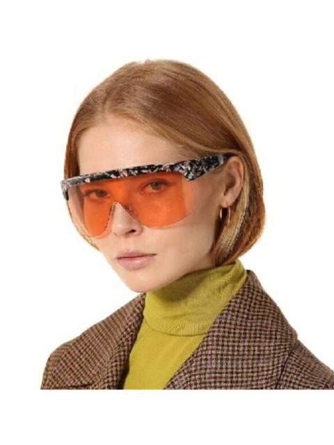 Loewe NEW Loewe LW40034U 55S Shiny Colour Havana Bordeaux Mask Shield Women Sunglasses