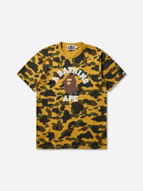 A BATHING APE® Men's 1st Camo College T-Shirt Yellow