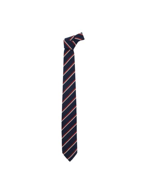 DSQUARED2 Blue Tie With All-over Striped Motif In Silk Man
