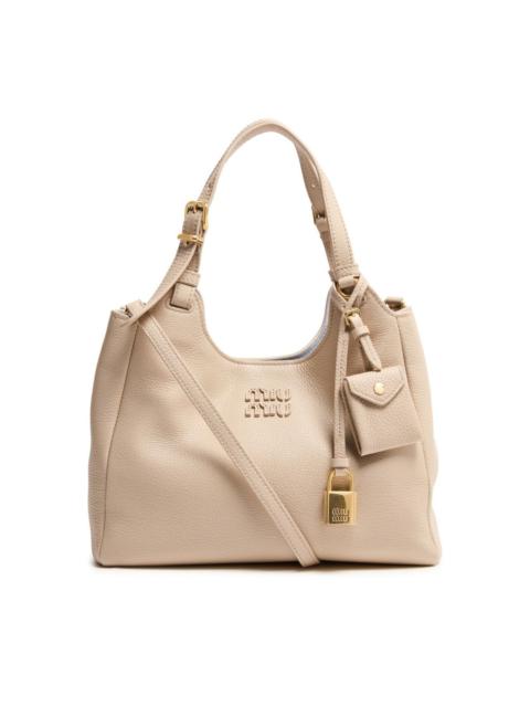 Miu Miu MIU MIU TRAVERTINO/PERVINCA Top Handle Bag New & Authentic