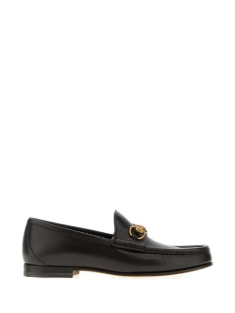 GUCCI Gucci Men Dark Brown Leather Horsebit 1953 Loafers